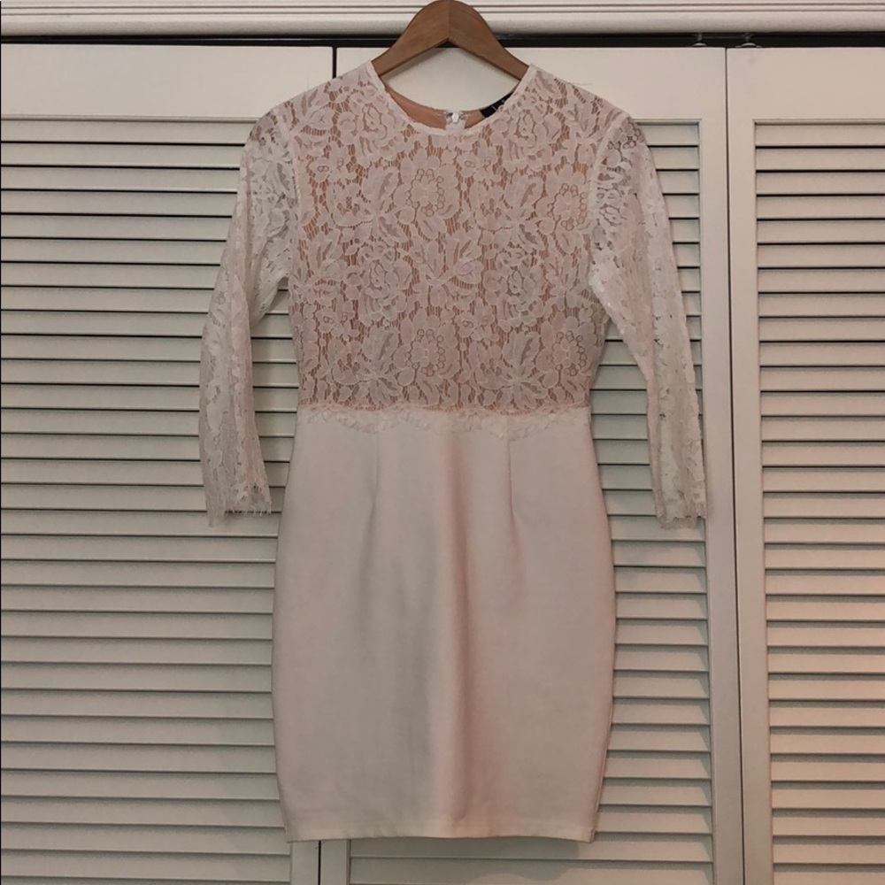 white bodycon mini dress